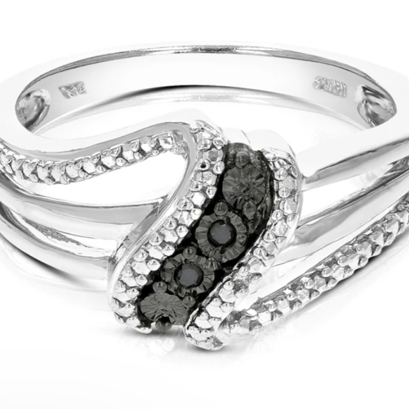 Genuine Kay Jewelers Black & White Diamond Ring. 💎 Size 6.5! - Picture 5 of 11